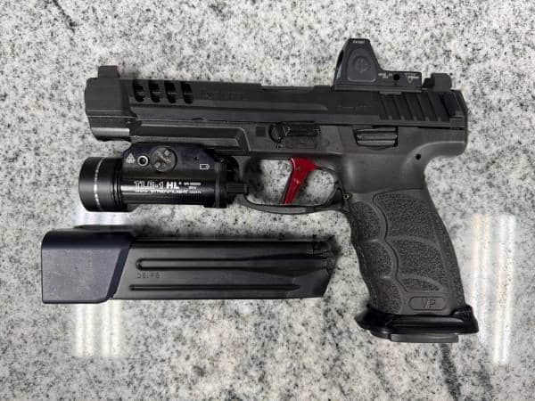HECKLER & KOCH HK VP9L 9MM 5" 17+1 2-MAGS NO-BOX/CASE RMR RM06 TLR-1 HL BLACK USED 238-008541
