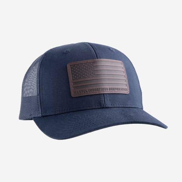 MAGPUL STANDARD LEATHER PATCH TRUCKER HAT NAVY