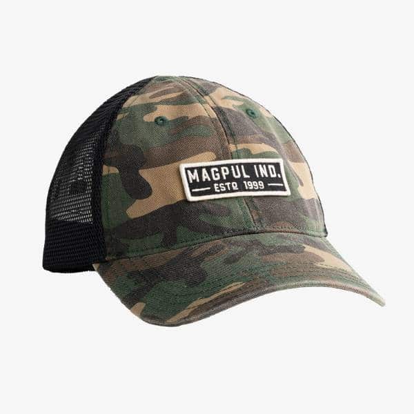 MAGPUL ESTABLISHED GARMENT WASHED TRUCKER HAT - WOODLAND