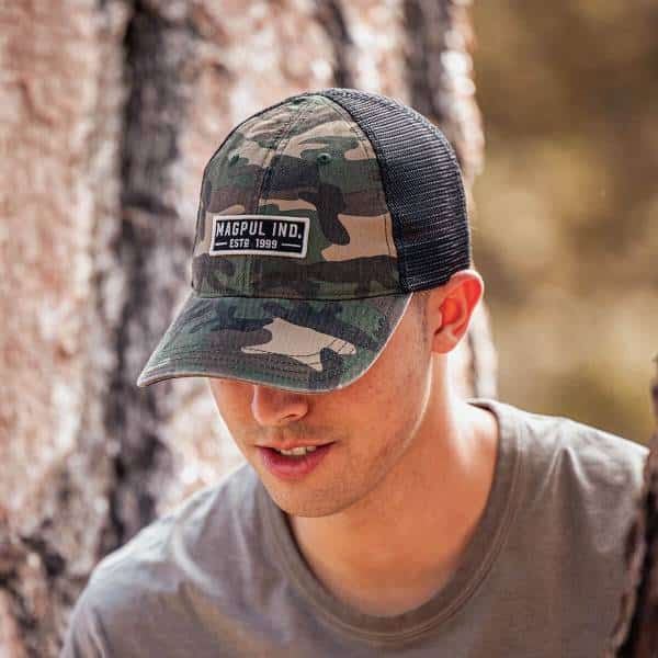 MAGPUL ESTABLISHED GARMENT WASHED TRUCKER HAT - WOODLAND - Image 3