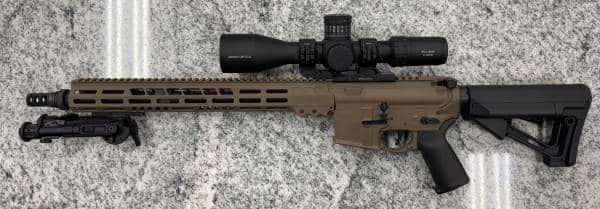 ARMALITE M15 RIFLE 5.56 16" NO-CASE/MAGS/BOX W/ ARKEN SH-4 4-16X50 FDE USED 15-002962A