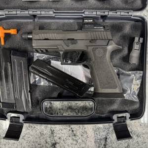 SIG SAUER P320 X-LEGION 4.6" 9MM THREADED 3-MAGS 17+1 ORIGINAL CASE HOLOSUN 507C X2 GRAY USED 58J169345
