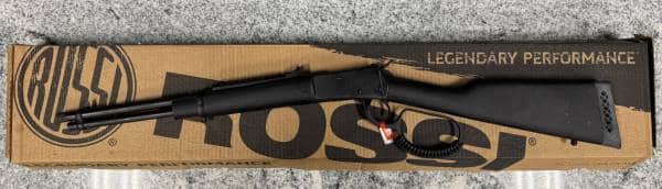 ROSSI R92 TACTICAL 38SPL 357MAG 16.5" THREADED LEVER ACTION RIFLE ORIGINAL BOX USED BLACK 7CR119186T