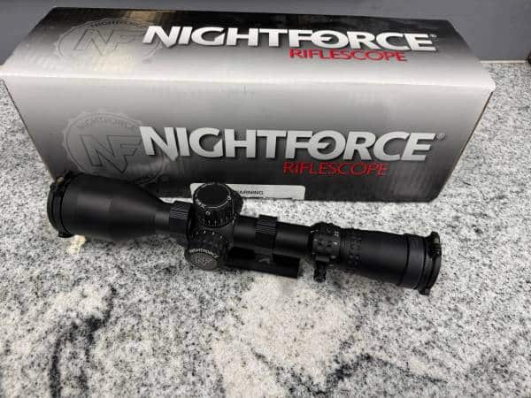NIGHTFORCE C622 NX8 2.5-20X50 F1 SCOPE W/ AERO PRECISION MOUNT & ORIGINAL BOX BLACK USED AA72109B
