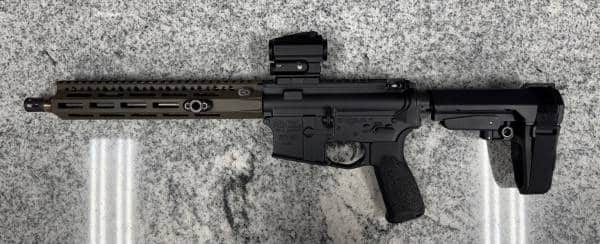 BRAVO COMPANY MFG BCM BCM4 11.5" 5.56 PISTOL NO-MAG SSA-E SOFT CASE REARDEN MUZZLE VORTEX SPARC OPTIC BLACK/ODG USED W21866