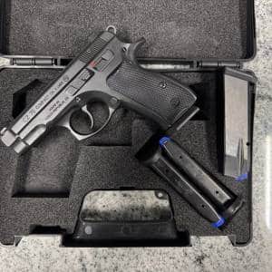 CZ 75 COMPACT 3.75" 9MM 15+1 4-MAGS ORIGINAL CASE BLACK USED E024506