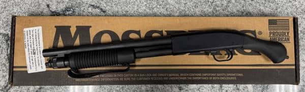 MOSSBERG 590 SHOCKWAVE 14.3" 12GA PUMP PGF 4+1 ORIGINAL BOX NEVER FIRED BLACK USED V1345240