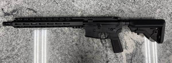 SOLGW STRIPES M4 M89 14.5" P/W 16" RIFLE 223 WYLDE CRITERION BARREL, A5, NO-MAG/CASE/BOX BLACK USED 1776-157905