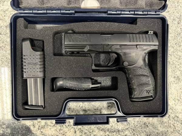 CARL WALTHER PPQ M2 4" 9MM 15+1 2-MAGS ORIGINAL CASE BLACK USED FCT4640