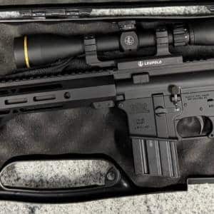 PSA 450 BUSHMASTER 18" 10RD MAG LEUPOLD 450 SCOPE CASE 1-MAG BLACK USED LW371931
