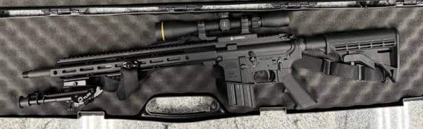 PSA 450 BUSHMASTER 18" 10RD MAG LEUPOLD 450 SCOPE CASE 1-MAG BLACK USED LW371931