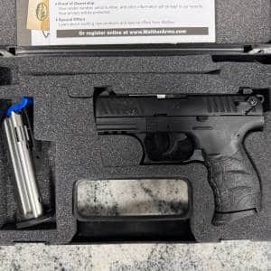 CARL WALTHER P22 22LR 3.42" 10+1 2-MAGS ORIGINAL CASE BLACK USED WA109011