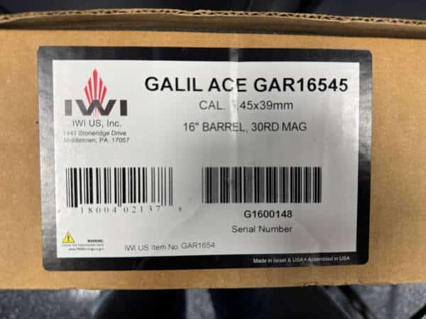 GAILI ACE SAR GEN1 5.45X39 16" FOLDING RIFLE NEVER FIRED ORIGINAL BOX/ACCESSORIES NO-MAG BLACK USED G1600148 - Image 3