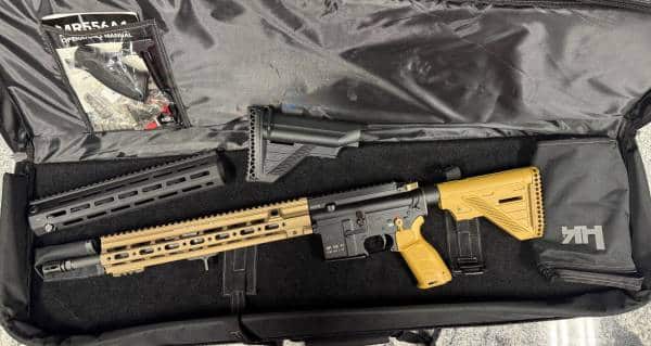 HECKLER & KOCH MR 556 A1 5.56 16.5" RIFLE ALL UPGRADED GEISSELE TRIGGER/RAIL, RAL PARTS, ORIG PARTS INC, BLACK/RAL USED 241-404587