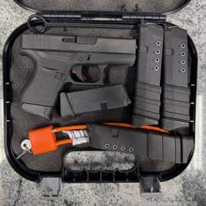 GLOCK 43 3.41" 6+1 5-MAGS UPGRADED TRIGGER ORIGINAL CASE BLACK USED ACGU394