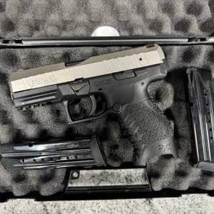 WALTHER PPX 9MM 4" 2-MAGS 16+1 ORIGINAL CASE SILVER/BLACK USED FAS2653