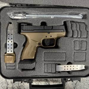 SPRINGFIELD ARMORY XD9 MOD.2 3" 9MM 13/16+1 2-MAGS ORIGINAL CASE BLACK/FDE USED GM717243