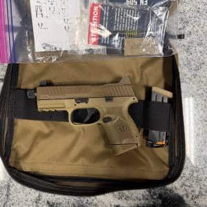 FN 509 COMPACT TACTICAL 9MM 4.32" THREADED 10/12+1 2-MAGS ORIGINAL CASE FDE USED GKS0167780