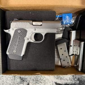 KIMBER MICRO 9 STAINLESS 3.15" 9MM 6+1 4-MAGS ORIGINAL BOX STAINLESS USED PB0363935