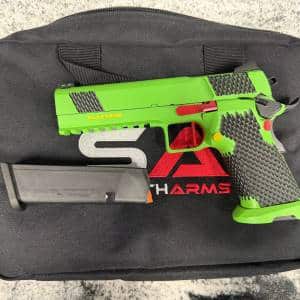 SEALTH ARMS PLATYPUS 17 GOVERNMENT 1911 5" 2-MAGS 17+1 ORIGINAL CASE LIME GREEN CUSTOM 2607012502