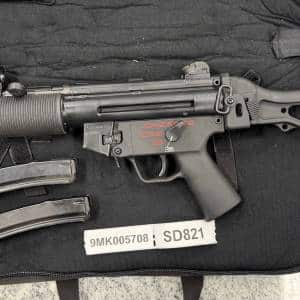 PTR PTR9 SD CONVERSION BY HK RAPLPH 9MM 5.5" SBR 2-MAGS 30+1 SOFT CASE TPM/SD SUPPRESSOR BLACK USED 9MK005708 & SD821