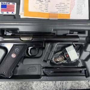 RUGER MARK III TARGET 5.5" 22LR 10+1 2-MAGS ORIGINAL CASE BLACK USED 227-53230