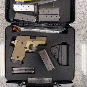 SIG SAUER P238 DESERT TAN 2.75" 380 AUTO 6/7+1 8-MAGS ORIGINAL CASE FDE/TAN USED 27B008253