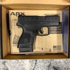 BERETTA APX 3" 9MM 6+1 1-MAG ORIGINAL CASE NEVER FIRED BLACK USED AXC001048