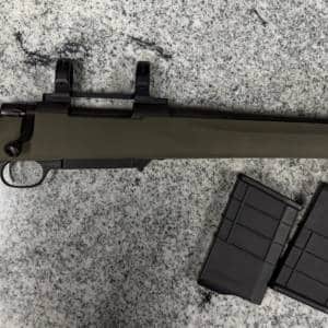 HOWA 1500 22" 243 WIN 5+1 BOLT ACTION 2-MAGS NO-BOX/CASE ODGREEN STOCK SCOPE RINGS BLACK USED B750542