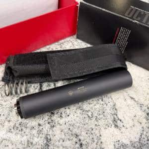SILENCERCO OCTANE 9 HD 9MM SUPPRESSOR W/ FIXED BARREL SPACER ORIGINAL BOXES BLACK USED OCT9-1342