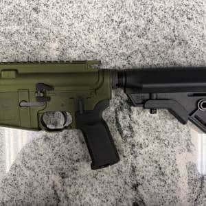 GEISSELE SD-556 COMPLETE RECEIVER SET SSA NO-BOX NEVER FIRED OD GREEN USED SD556-036949