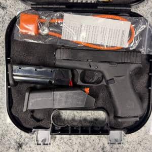 GLOCK 43X 3.41" 9MM 15+1 2-SHIELD MAGS 1-FACTORY MAG ORIGINAL CASE NEVER FIRED BLACK USED BPTV345