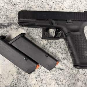 GLOCK 45 GEN 5 4.09" 9MM 17+1 3-MAGS NO-BOX/CASE UPGRADED TRIGGER BLACK USED BTYD564