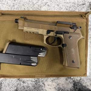 BERETTA M9A4 5.1" 9MM 18+1 3-MAGS OPTICS READY DPP PLATE SOFT CASE FDE USED BER845672