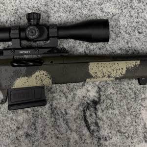 SPRINGFIELD ARMORY 2020 WAYPOINT 6.5 CREEDMOOR 22" BOLT ACTION WITH SCOPE/BIPOD AND SOFT CASE BLACK/CAMO USED SB005761