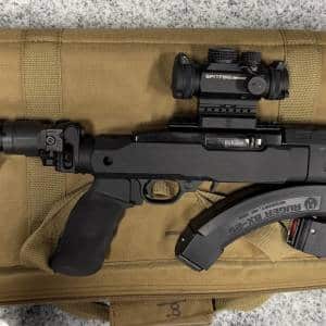 RUGER 22 CHARGER 22LR 8" SBR 15+1 3-MAGS VORTEX SPITFIRE MIDWEST RAIL FOLDING STOCK BLACK USED 492-38955
