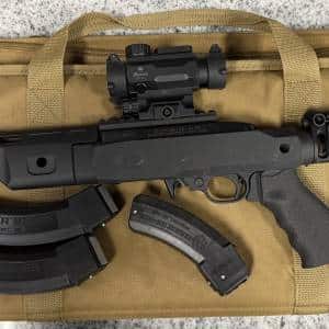 RUGER 22 CHARGER 22LR 8" SBR 15+1 3-MAGS BURRIS AR-1X MIDWEST RAIL & CHASSIS FOLDING SIG STOCK BLACK USED 492-38972