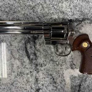 COLT PYTHON 1972 6" 6-SHOT 357 MAG NO-BOX/CASE SILVER USED E50923