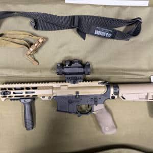 SAFETY HARBOR FIREARMS SHF15 SBR 7.5" 5.56 2-MAGS SOFT CASE FDE/BLACK RARE BREED FRT VORTEX SPITFIRE  RUGGED MUZZLE USED SHF00342