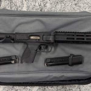 SMITH & WESSON M&P FPC 16.25" 9MM 2-MAGS WITH ORIGNAL CASE BLACK USED VA03949