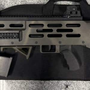 IZHMASH SAIGA-12 18.5" 12GA SHOTGUN IN A BULLPUP CHASSIS WITH CASE 1-MAG PAINTED USED 14601355