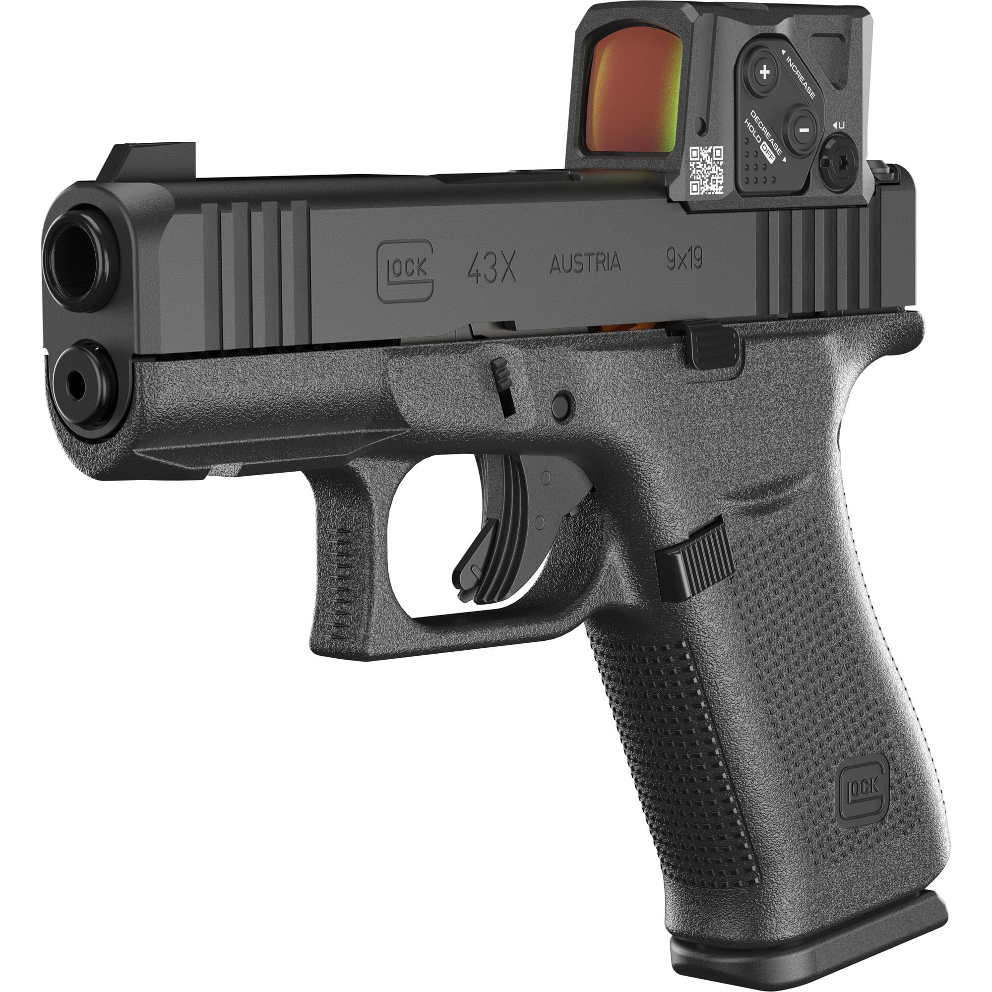 GLOCK 43X COA MOS BLUE LABEL 9MM 15+1 2-MAGS 3.41" AIMPOINT COA OPTIC BLACK - Image 3